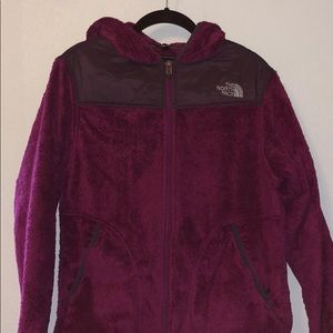 Fuzzy North Face Jacket with Hood